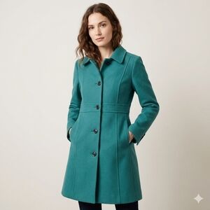 J.CREW wool Coat Size 12 In Emerald Green